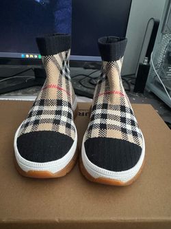 New Authentic Burberry Kids Union Sock Sneakers EU 24