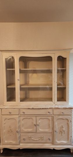Beautiful China Buffet Hutch Vintage Antique