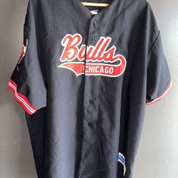 Chicago Bulls Baseball Jersey Mens 2XL