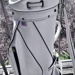 Vintage Arnold Palmer White Golf Bag +Golf Clubs+Golf ball+Glove+Rain Cover