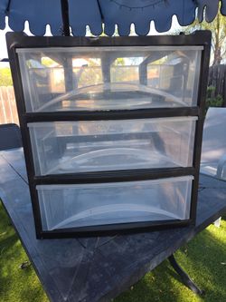 3 drawer plastic storage