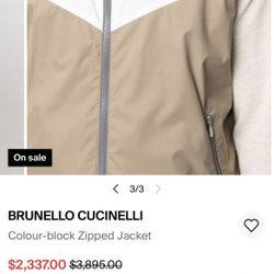 Embroidered logo Brunello Cucinelli windbreaker retail 4k