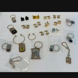 Silver 925 Keychain and Cufflinks 