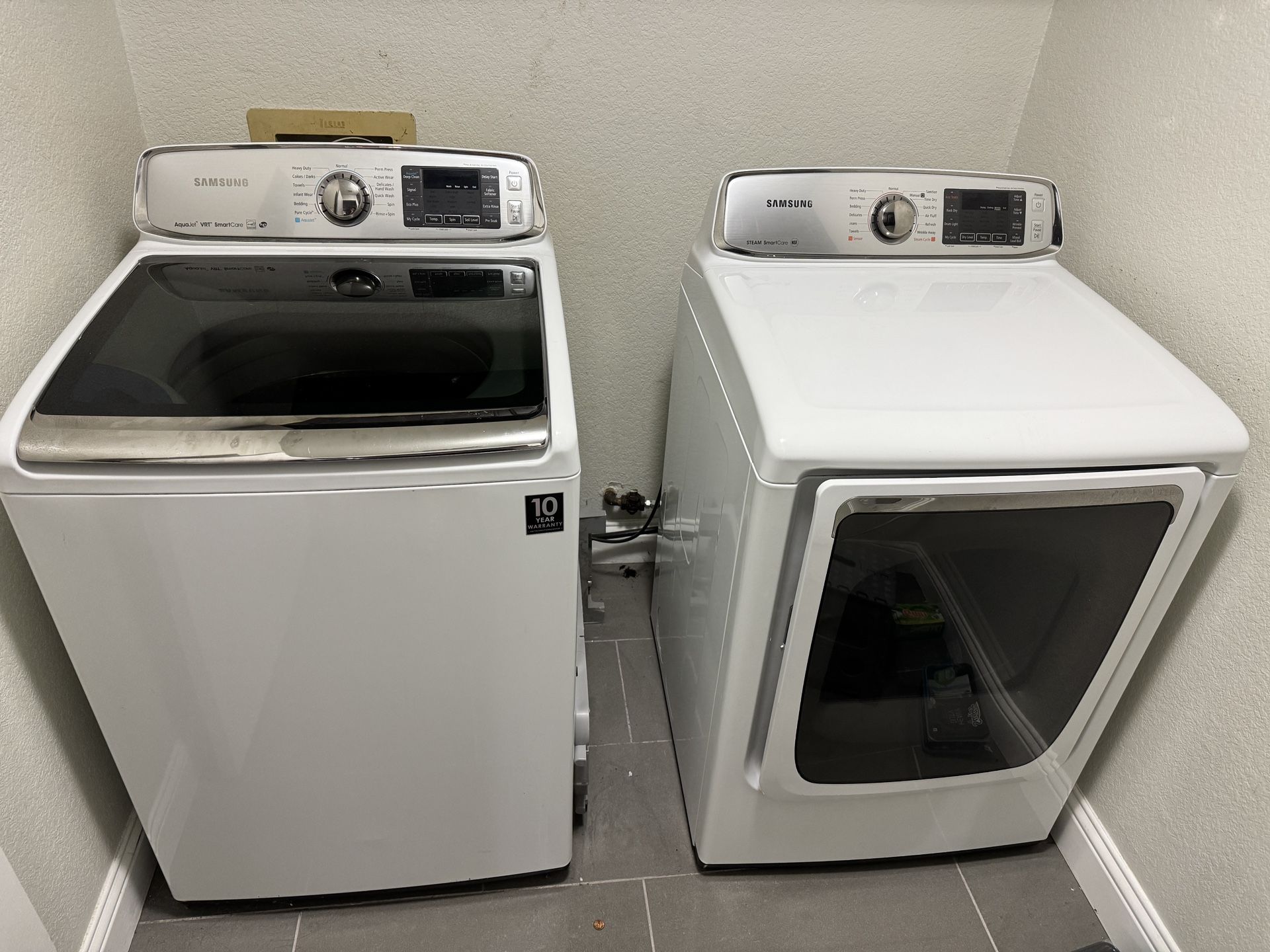 Set Of Samsung Washer And Dryer Gas Large Capacity