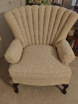 Antique channel back chair