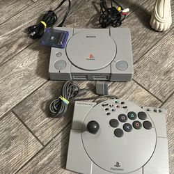 PlayStation original with fighting stick