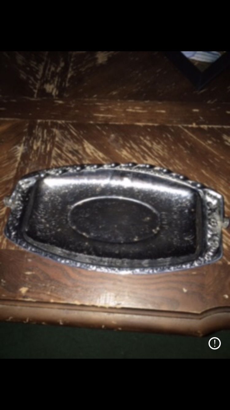 Amanda Tableware Silver Plated Candy Dish Bread Platter Tray