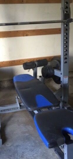Workout Bench and Rack WITH Attachments