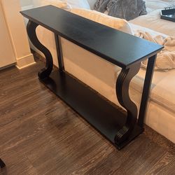 Black Wooden Entry Table