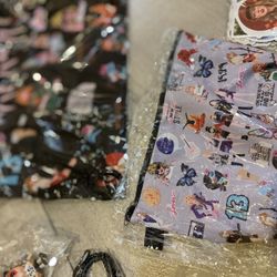 Taylor Swift Drawstring Bag Gifts Set, Music Merch Include Drawstring Bag Cosmetic Bag Lanyard Bracelet Shoe Charms Stickers for Girls Teens Adults