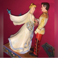 Jim Shore Disney Traditions Happily Ever After Cinderella Prince Wedding Figurine Carved Art Sculpture Collector Christmas Gift