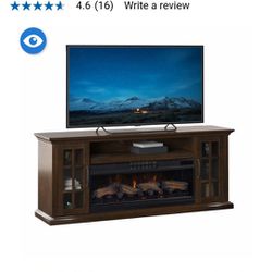 Tresanti Mayson TV Console with ClassicFlame CoolGlow 2-in-1 Electric Fireplace and Fan $550