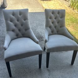 Restoration Hardware Dining Chairs set Of 2 Excellent Condition!