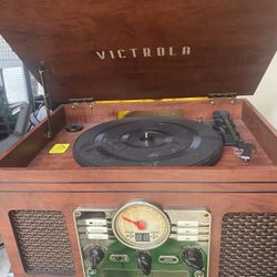 Victrola Classic Wood Bluetooth Record Player 