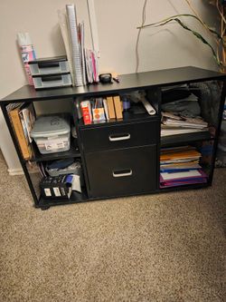 Black Storage Organizer / Craft & Office Cabinet