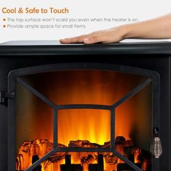 Black Electric Fireplace Heater