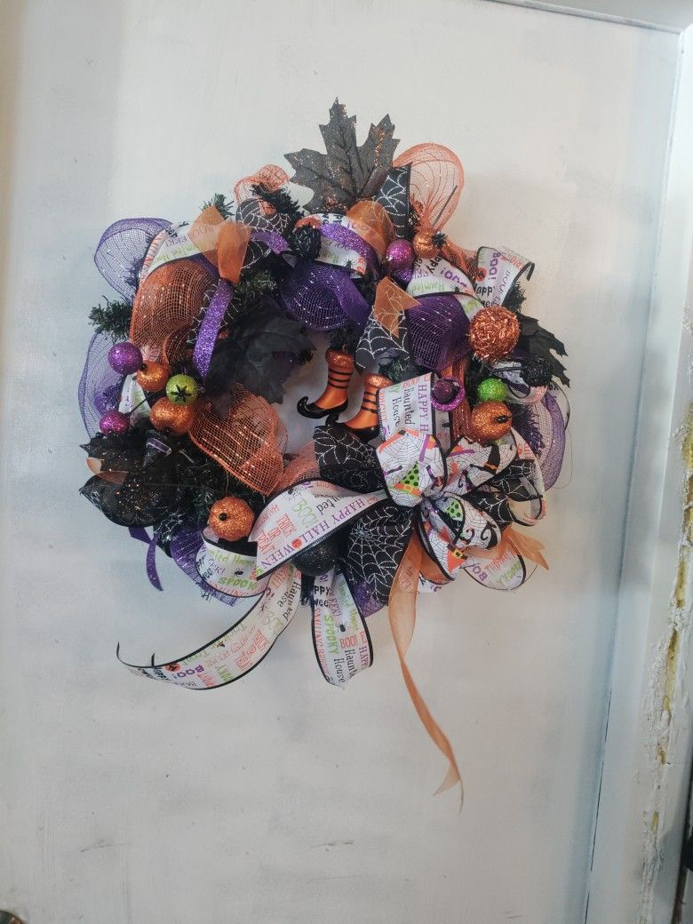 Halloween Witch Wreath