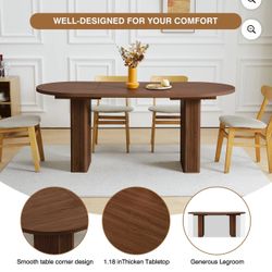70.8 Inch  Dining Table for Rustic Farmhouse