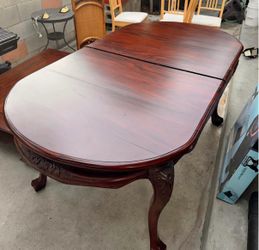 Wood dining table extendable