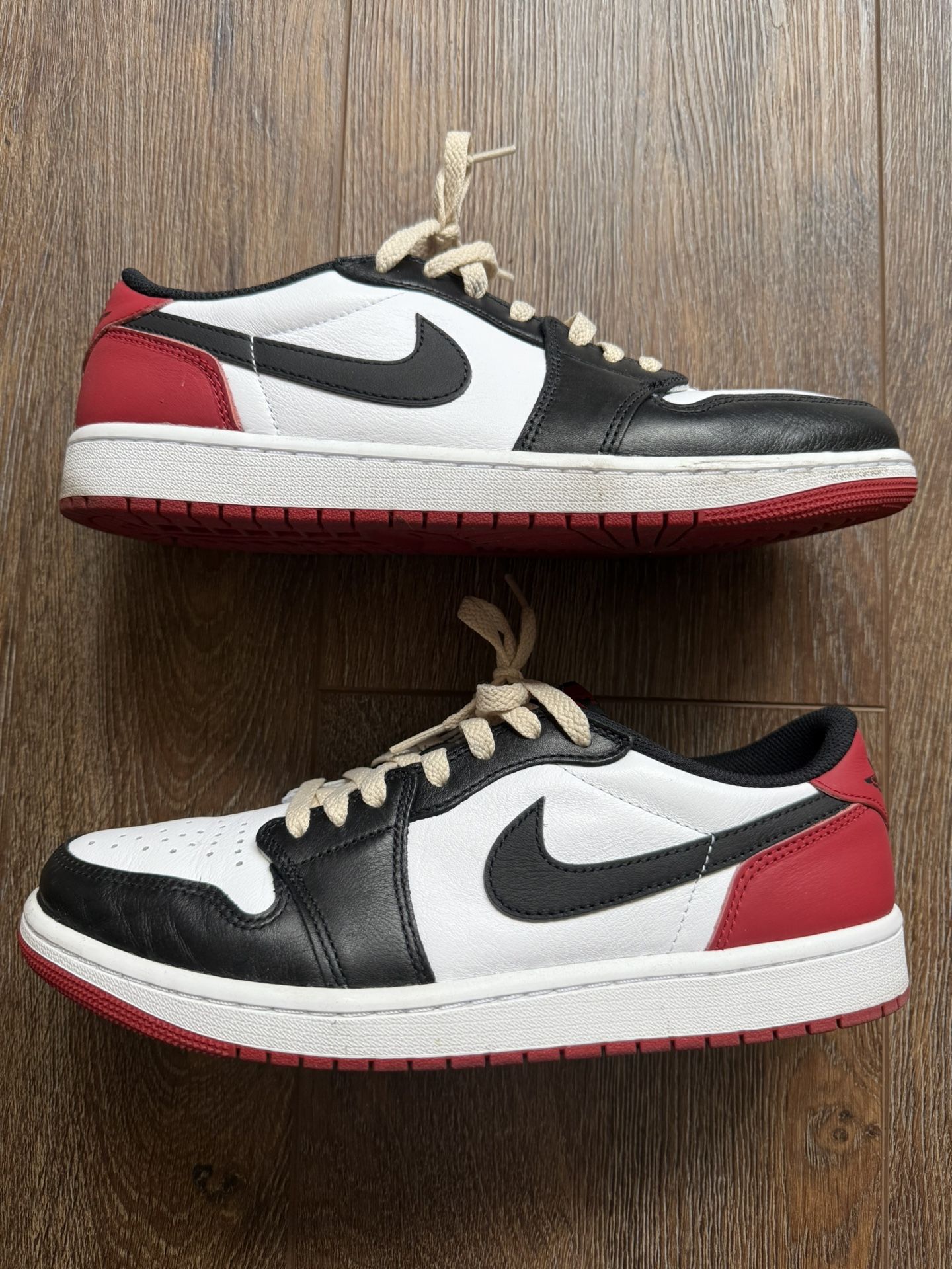 Nike Air Jordan 1 Retro Low OG Size 10 Black Toe Used