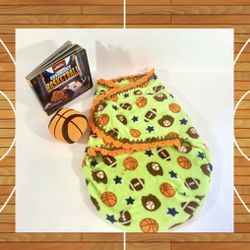 Sports Basketball Swaddle Baby Wrap Gift Set -3 Pc