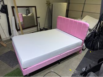 Full size bed frame and mattress