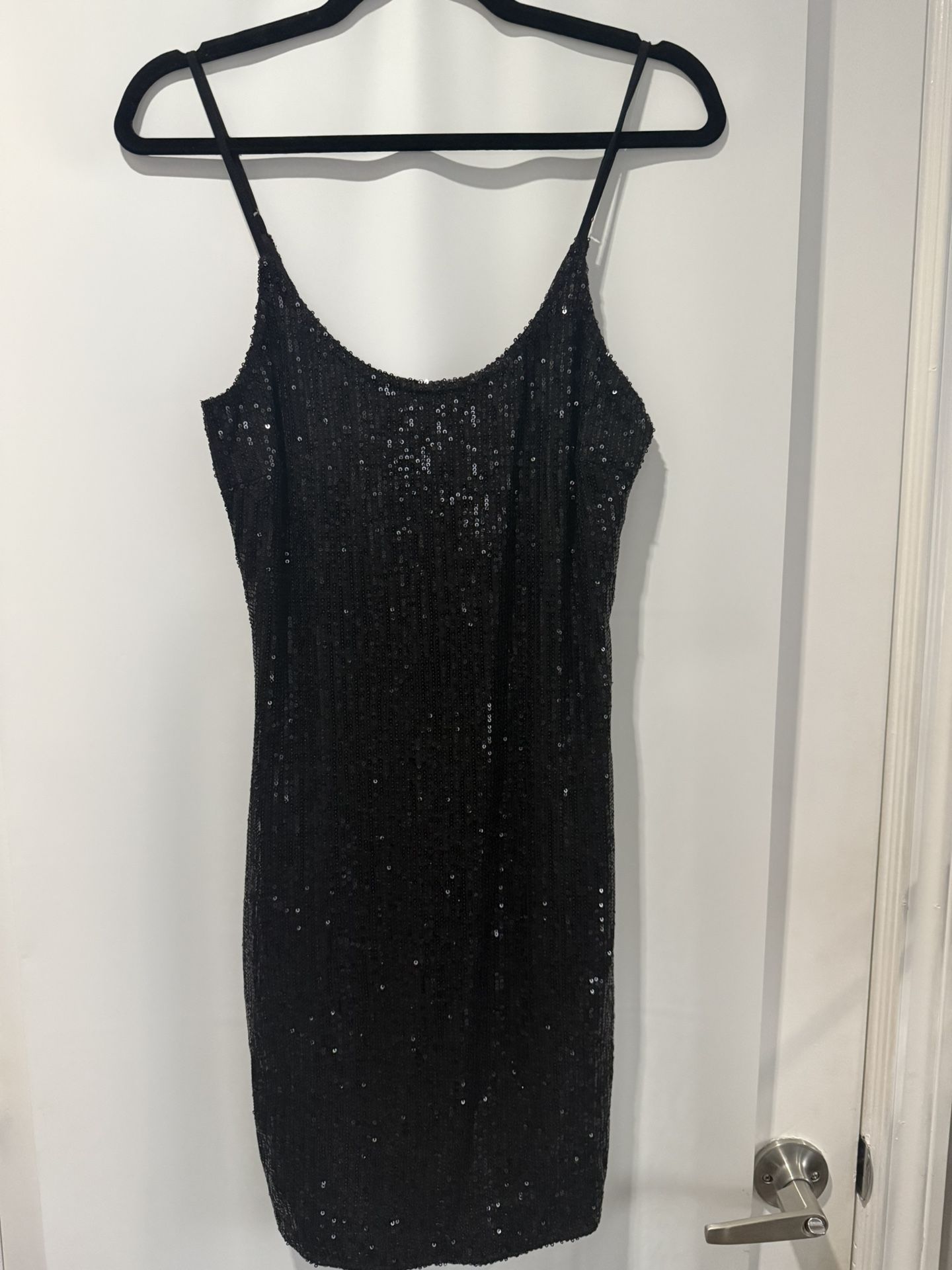 Black Sequined Dress