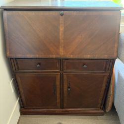 🪵 Vintage Wooden Desk Cabinet