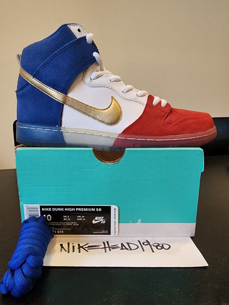 SIZE 10 NIKE SB DUNK HIGH USA OLYMPIC JORDAN KOBE LEBRON