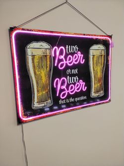 Vintage Style Tin LED Signs 2 Different Styles Beer Theme 21" x 31" $45 Each Or Best Offer