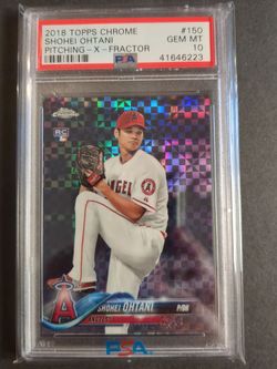2018 Topps Chrome #150 Shohei Ohtani RC Pitching X-Fractor PSA 10