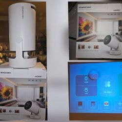 HD projector With Remote Has Bluetooth. Android 12. YOURS WILL BE SEALED NEW 1Y WARRANTY Stewart&Nellis Pick Up 