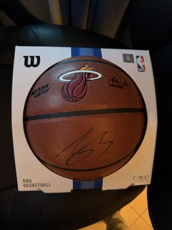 Miami Heat Jaime Jaquez Signed  Ball