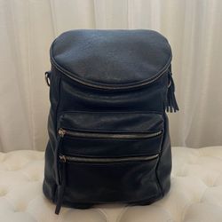 Black Leather Backpack 