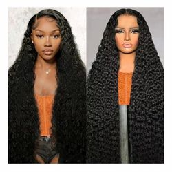 30 Inch Deep Wave Lace Front Wigs Human Hair 13x6 Hd Deep Curly Lace Frontal Human Hair Wigs for Women Curly Lace Front Wig Pre Plucked with Baby Hair