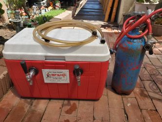 Double jockey box keg