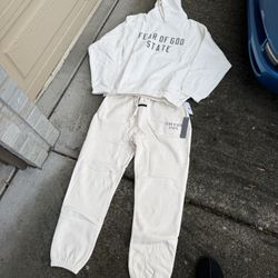 Light Oatmeal Fear Of God Essentials Tracksuit