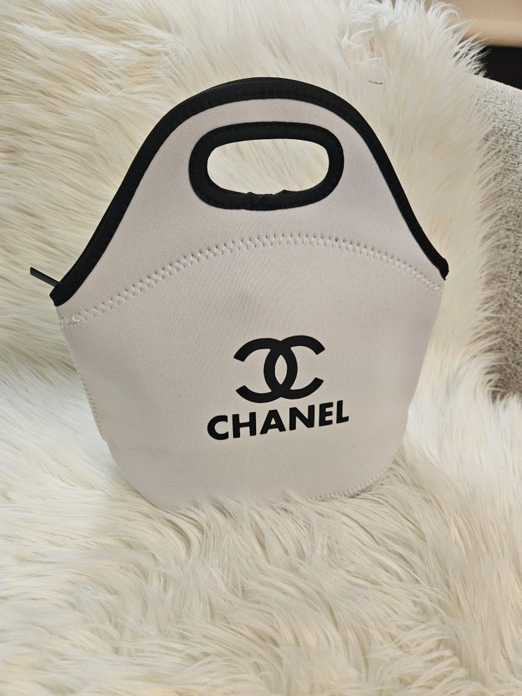 White Cosmetic Bag Handbag Lunchbag 