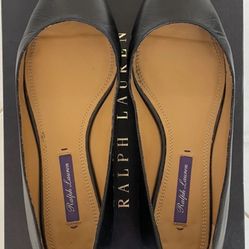 Perfect Condition Ralph Lauren Collection Pointed Toe Leather Flats