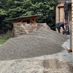 Gravel delivery. 12 yards 5/8” crushed rock (best for driveways).