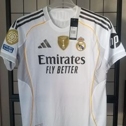 Adidas2025 Mens Real Madrid Home Away Third Jerseys Authentic Size Médium Large XL 2xl No Trade 