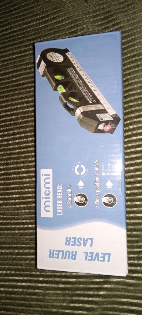 Brand New In The Box Multi Purpose Laser Level Ruler Setup 