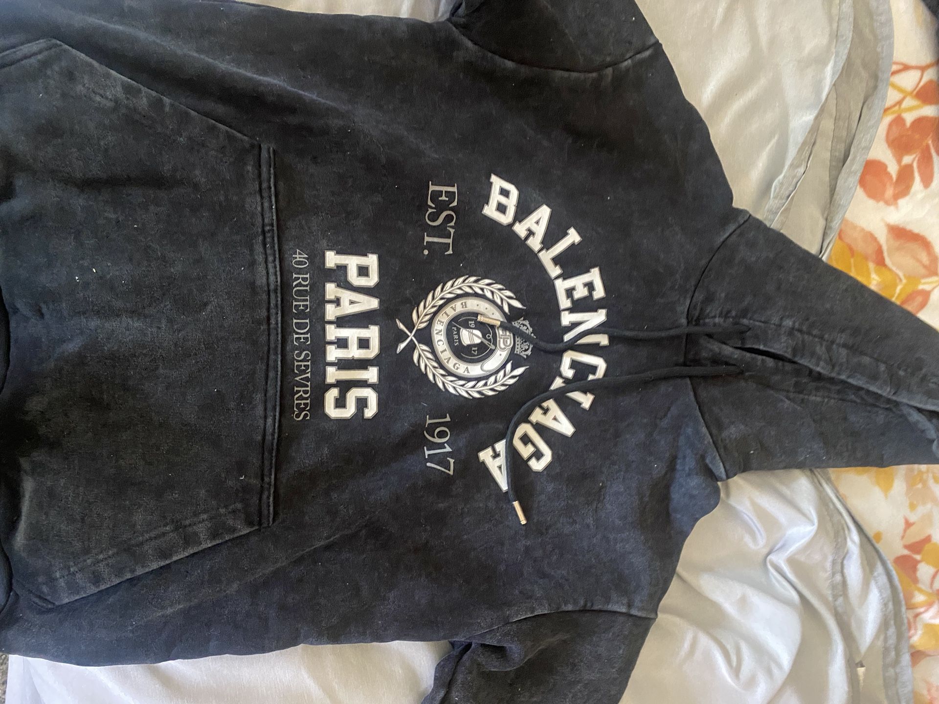 Balenciaga College 1917 distressed graphic hoodie