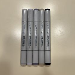Copic Sketch Markers Set Of 5 In Black/Grey