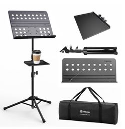 Vekkia Sheet Music Stand-Metal Professional Portable Perforated Music Stand 