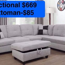 🌟Free Delivery—Brand New Sofa, Couch, Sectional 