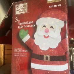 3ft Tinsel Santa 