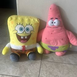 SpongeBob And Patrick Large Plushies 
