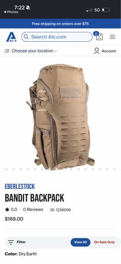 Eberlestock Bandit everyday carry backpack Coyote Brown NWOT Unisex