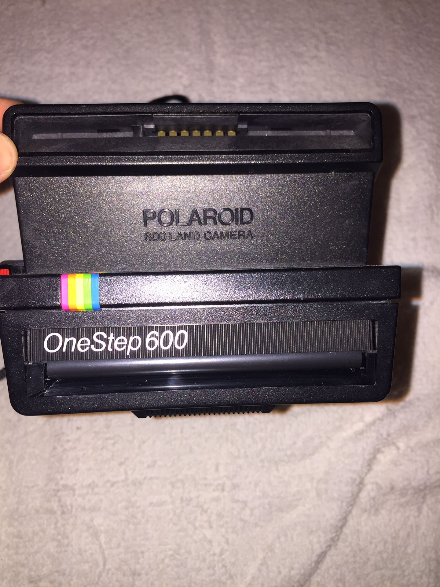 Polaroid Vintage One Step 600 Instant Camera Rainbow Stripe